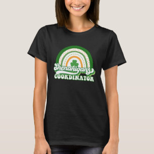 Shenanigans Coordinator Irish Retro Rainbow St Pat T-Shirt