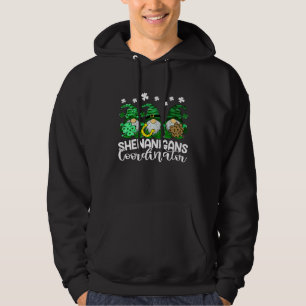 Shenanigans Coordinator Patricks Day Gnomes Green  Hoodie