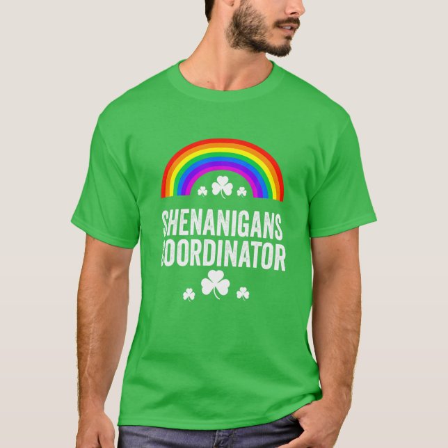 Shenanigans Coordinator Rainbow Funny Teacher Stpa T-Shirt (Front)