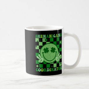 Shenanigans Coordinator Retro Groovy Smile St Patr Coffee Mug