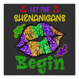 Shenanigans Coordinator Shirt   Women's Shamrocks  Poster