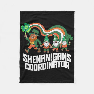 Shenanigans Coordinator St Patrick’s Day Gnome Fleece Blanket