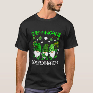 Shenanigans Coordinator St Patricks Day Green Gnom T-Shirt