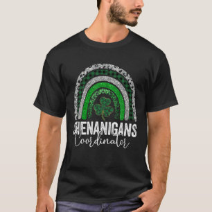 Shenanigans Coordinator St Patrick's Day Rainbow T T-Shirt