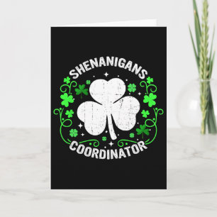Shenanigans Coordinator St Patricks Day Vintage Di Card