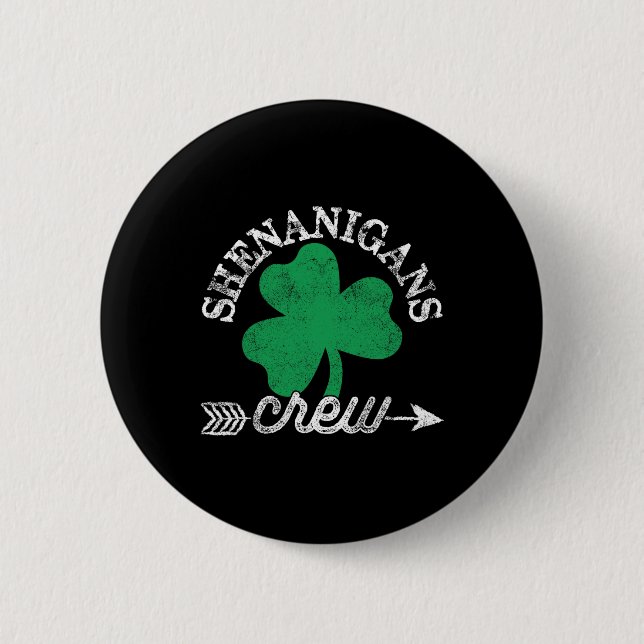 Shenanigans Crew St Patricks Day Shenanigator Squa 6 Cm Round Badge (Front)