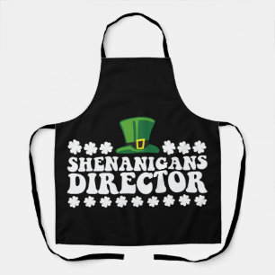 Shenanigans Director Groovy St Patrick's Day Irish Apron