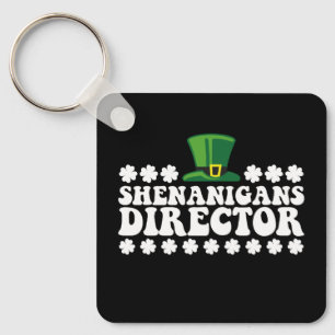 Shenanigans Director Groovy St Patrick's Day Irish Key Ring