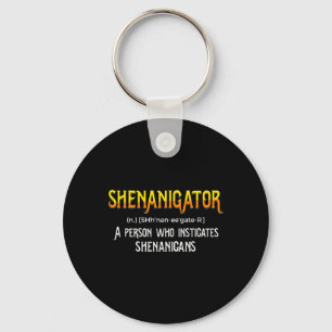 Shenanigans Funny Trouble Maker Saint Patricks Key Ring
