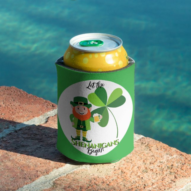 Shenanigans Leprechaun Shamrock St Patrick’s Day Can Cooler (In Situ Pool)
