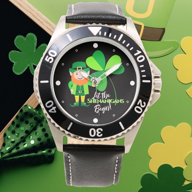 Shenanigans Leprechaun Shamrock St Patrick’s Dots Watch (Creator Uploaded)