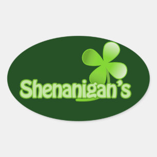 Shenanigans Oval Sticker