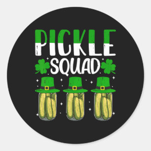 Shenanigans Pickle Squad St Patricks Day Matching Classic Round Sticker