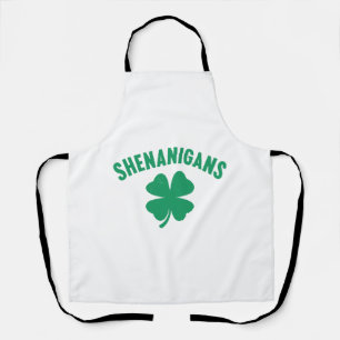 Shenanigans Shamrock St. Patrick's Day Retro  Apron