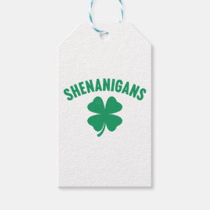 Shenanigans Shamrock St. Patrick's Day Retro Gift Tags