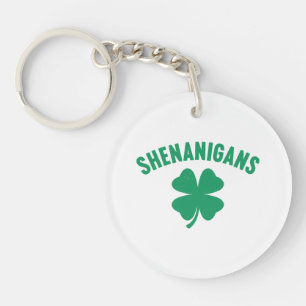 Shenanigans Shamrock St. Patrick's Day Retro Key Ring