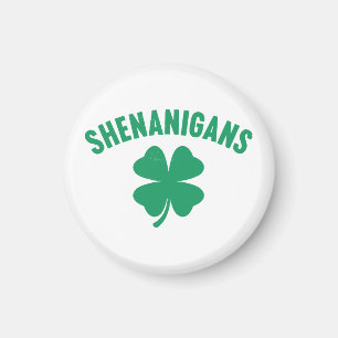 Shenanigans Shamrock St. Patrick's Day Retro Magnet