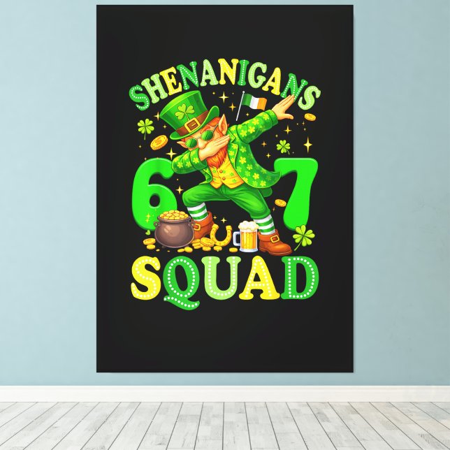 Shenanigans Squad Canvas Print (Insitu(Wood Floor))
