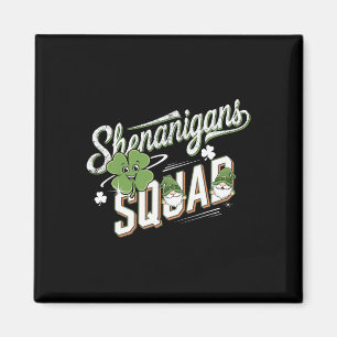 Shenanigans Squad Cute Gnome Irish Shamrock St Pat Magnet