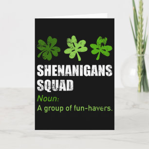 Shenanigans Squad Definition Shenanigans Funny St Card