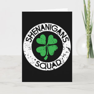 Shenanigans Squad Funny Saint Patrick's Day Matchi Card