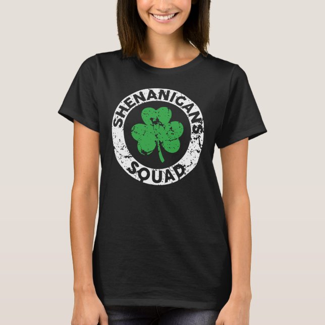 Shenanigans Squad Funny St. Patrick's Day Matching T-Shirt (Front)