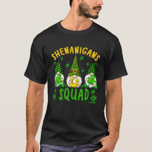 Shenanigans Squad Gnomes Green Proud Irish St Patr T-Shirt