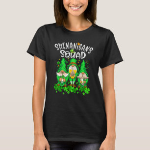 Shenanigans Squad Gnomes Shamrock Happy St Patrick T-Shirt