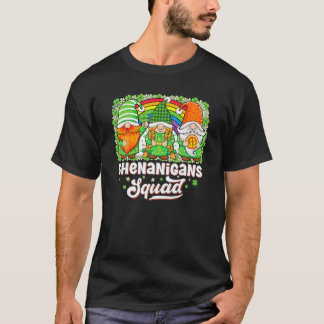 Shenanigans Squad Gnomies Shamrock Gnome St Patric T-Shirt