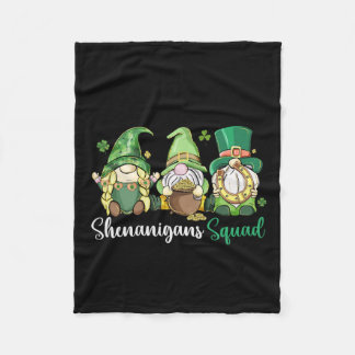 Shenanigans Squad Irish Gnomes Clover - St Patrick Fleece Blanket