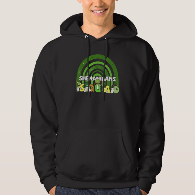 Shenanigans squad irish gnomes rainbow st patrick' hoodie (Front)
