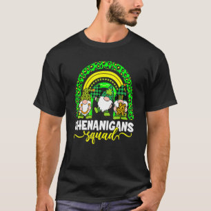 Shenanigans Squad Irish Gnomes Rainbow St Patrick' T-Shirt