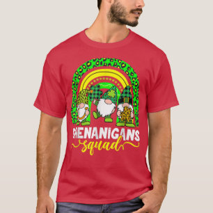 Shenanigans Squad Irish Gnomes Rainbow St Patrick' T-Shirt
