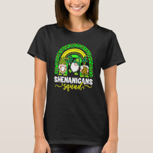 Shenanigans Squad Irish Gnomes Rainbow St Patrick' T-Shirt