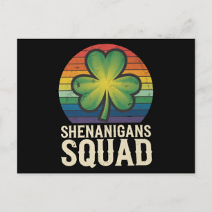 Shenanigans Squad Matching St Patricks Day Group  Postcard