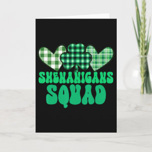 Shenanigans Squad Prone To Malarkey St. Patrick's  Card