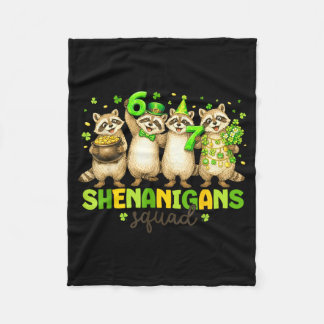 Shenanigans squad raccoon for kids women men st fleece blanket