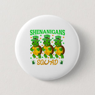 Shenanigans Squad St. Patrick�s Day Cute Turtle 6 Cm Round Badge