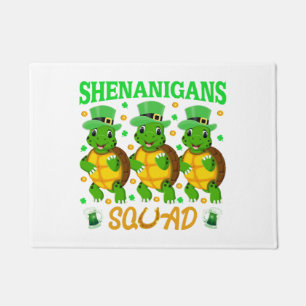 Shenanigans Squad St. Patrick’s Day Cute Turtle Doormat