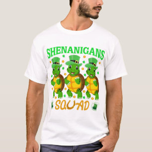 Shenanigans Squad St. Patricks Day Cute Turtle T-Shirt