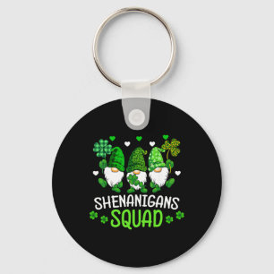 Shenanigans Squad St Patricks Day Gnomes Family Ma Key Ring