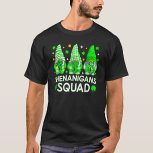 Shenanigans Squad St Patrick's Day Gnomes Gnomies_ T-Shirt