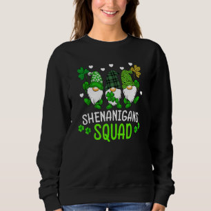 Shenanigans Squad St Patrick's Day Gnomes Green Fu Sweatshirt