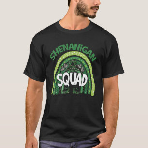 Shenanigans Squad St Patricks Day Gnomes Green Iri T-Shirt
