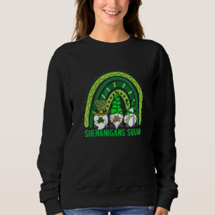 Shenanigans Squad St Patricks Day Gnomes Green Pro Sweatshirt