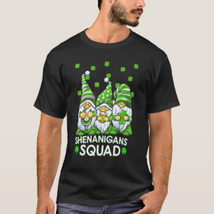 Shenanigans Squad St Patricks Day Gnomes Rainbow L T-Shirt