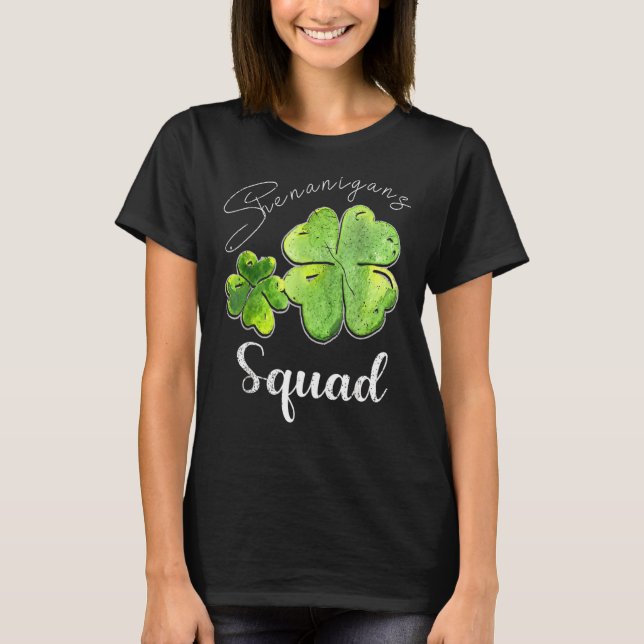 Shenanigans Squad St Patrick's Day Shamrock C T-Shirt (Front)