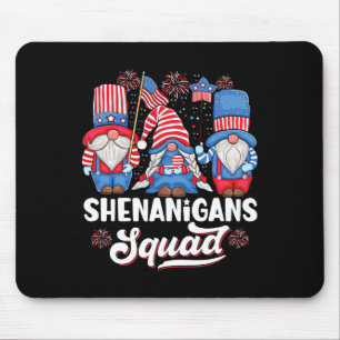 Shenanigans Squad Usa Independence Day 4th Of July Mouse Mat