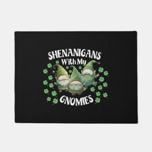 Shenanigans With My Gnomies St. Patricks Day Gnome Doormat