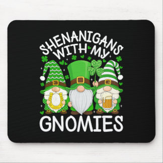 Shenanigans With My Gnomies St. Patricks Day Gnome Mouse Mat